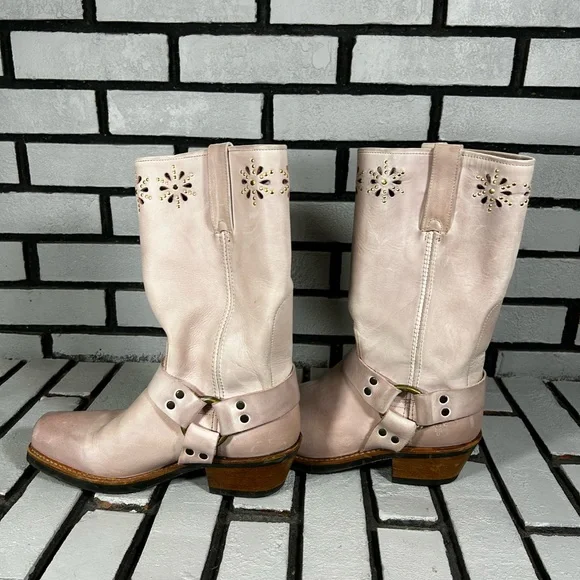 Frye Boots Western Women's Light Pink Heeled Boots 10 - Picture 2 of 10